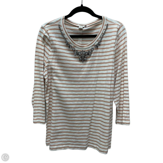 Top Long Sleeve By J. Crew In Striped Pattern, Size: L