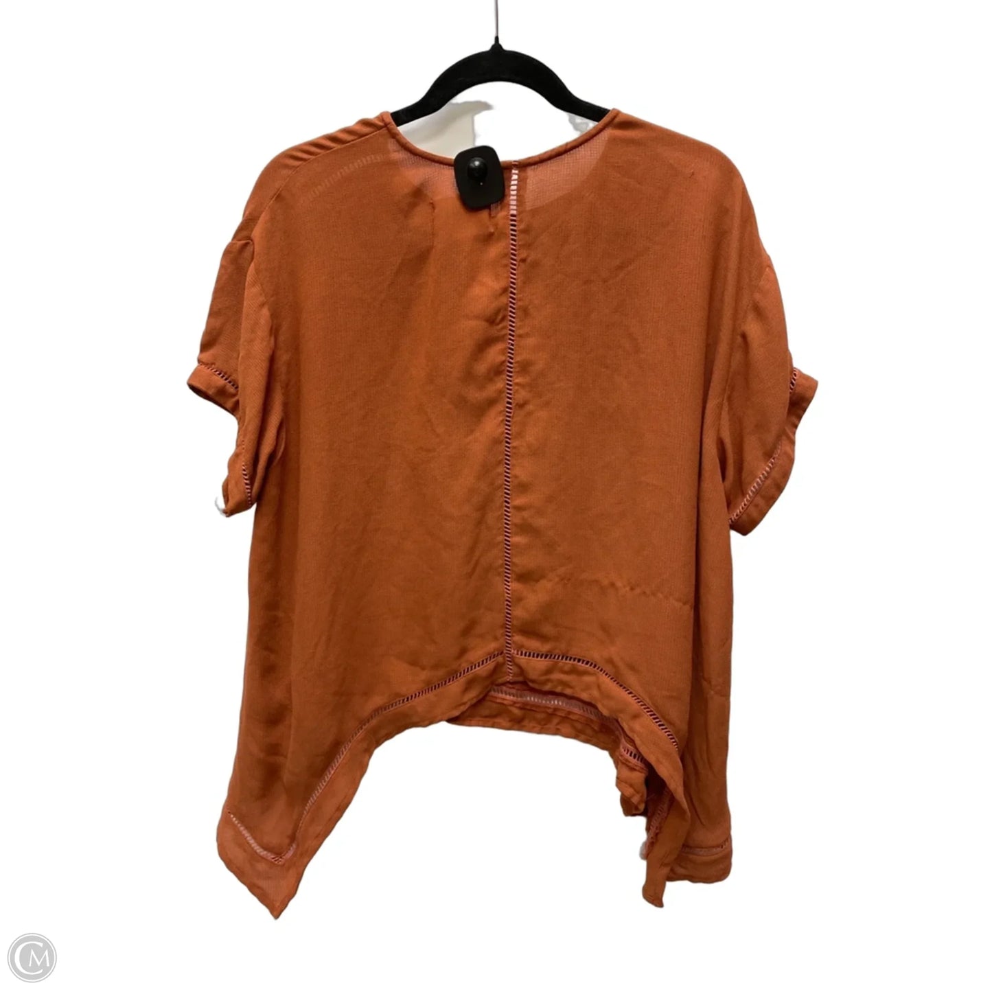 Top Short Sleeve By Moon River In Copper, Size: M