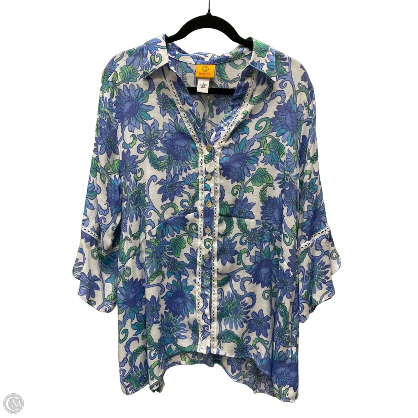 Blouse 3/4 Sleeve By Ruby Rd In Floral Print, Size: L