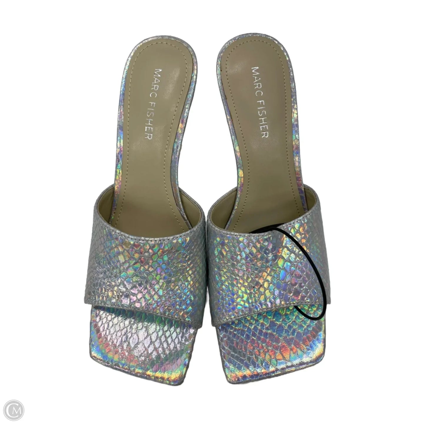Sandals Heels Stiletto By Marc Fisher In Snakeskin Print, Size: 8