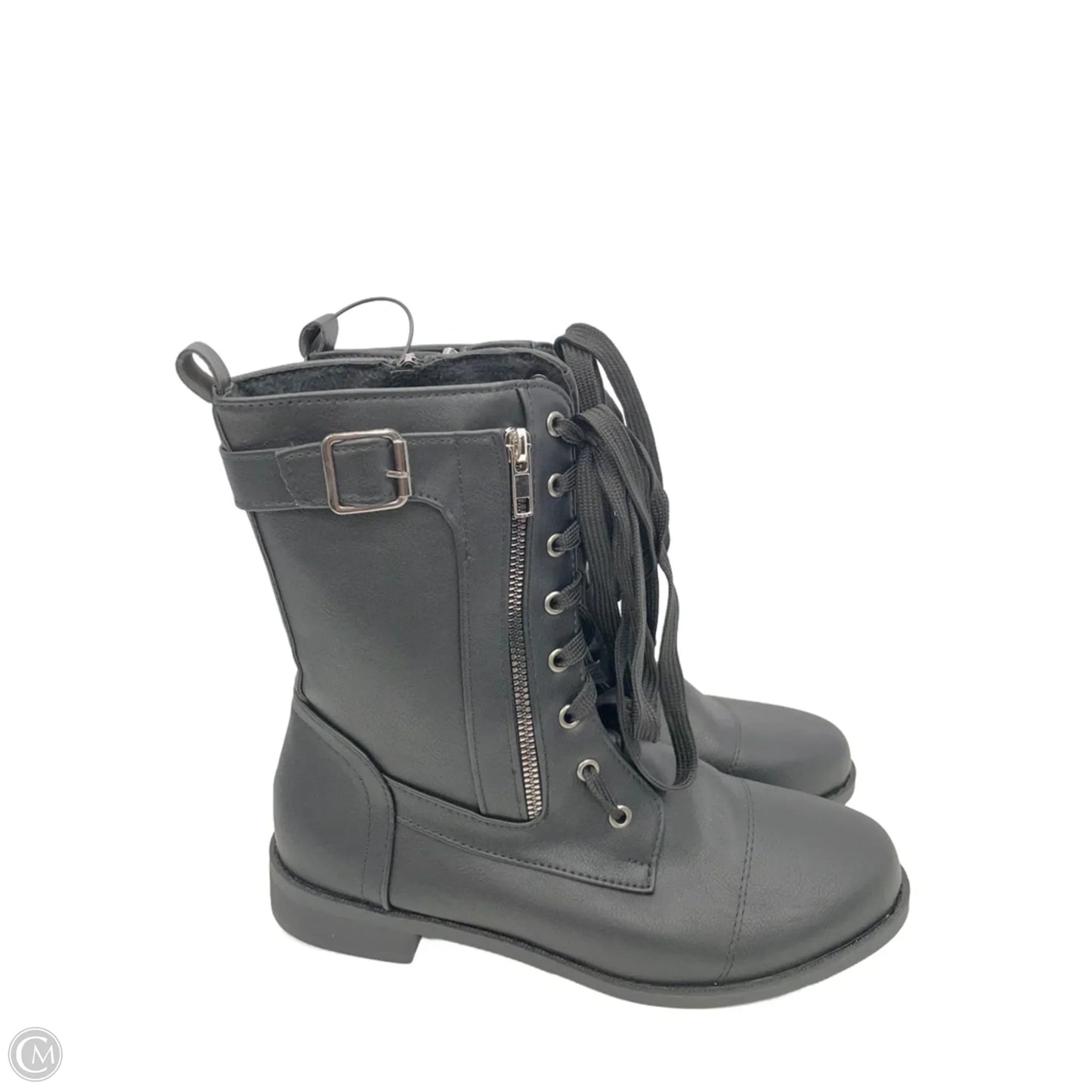 Boots Ankle Heels By Clothes Mentor In Black, Size: 8.5