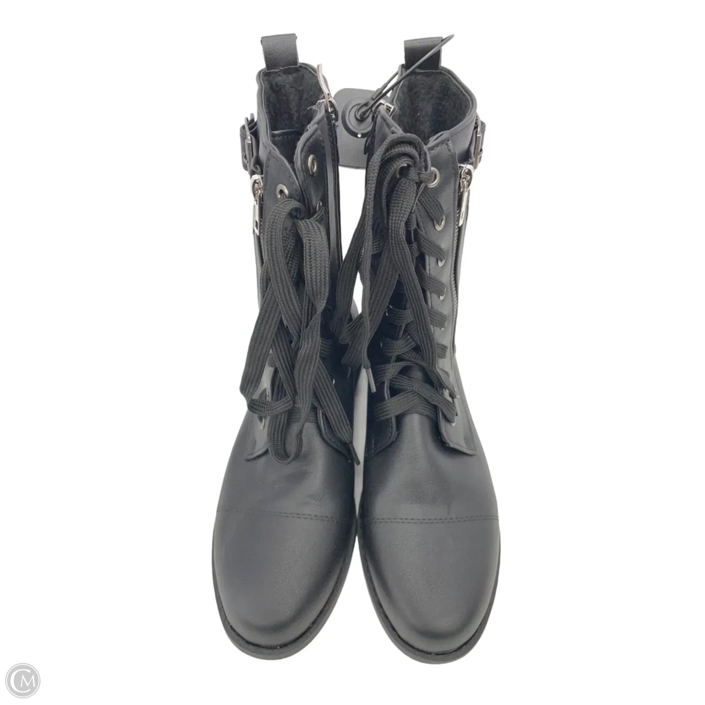 Boots Ankle Heels By Clothes Mentor In Black, Size: 8.5