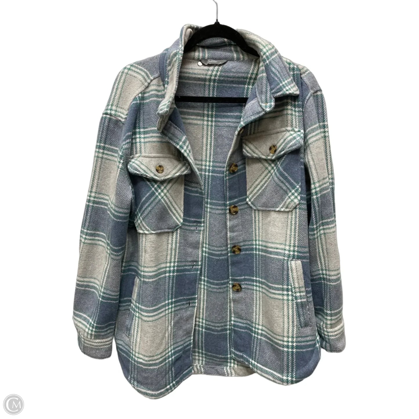 Jacket Shirt By Clothes Mentor In Plaid Pattern, Size: M