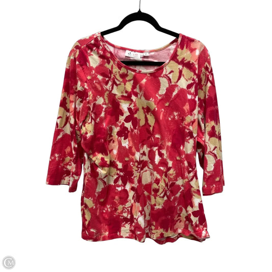 Top 3/4 Sleeve By D&co. In Multi-colored, Size: 1x