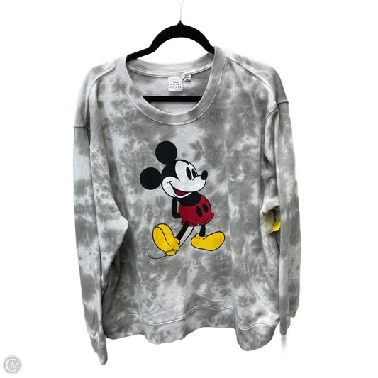 Sweatshirt Crewneck By Disney In Tie Dye Print, Size: 2x