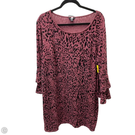 Dress Casual Short By Tacera In Animal Print, Size: 2x