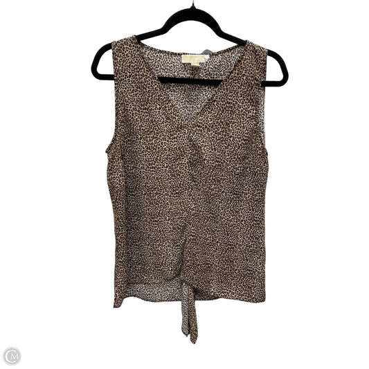 Blouse Sleeveless By Michael By Michael Kors In Animal Print, Size: L