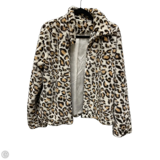 Jacket Faux Fur & Sherpa By Andree By Unit In Animal Print, Size: M