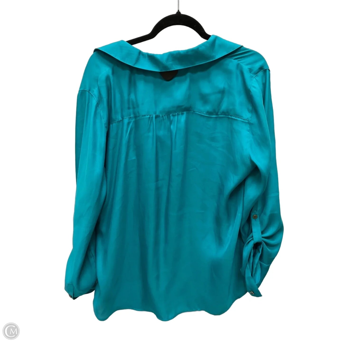 Blouse Long Sleeve By Chicos In Teal, Size: L