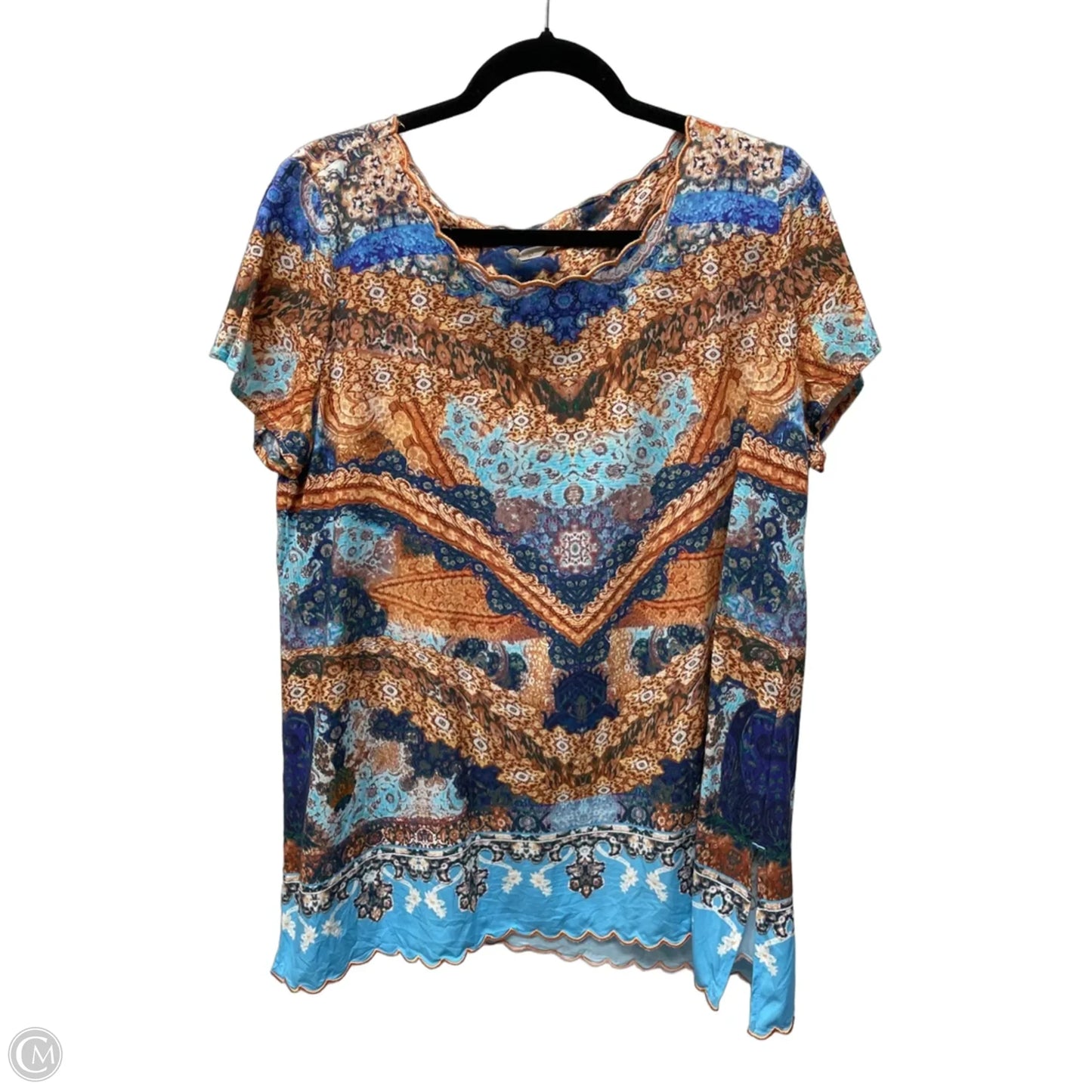 Top Short Sleeve By Soft Surroundings In Floral Print, Size: M