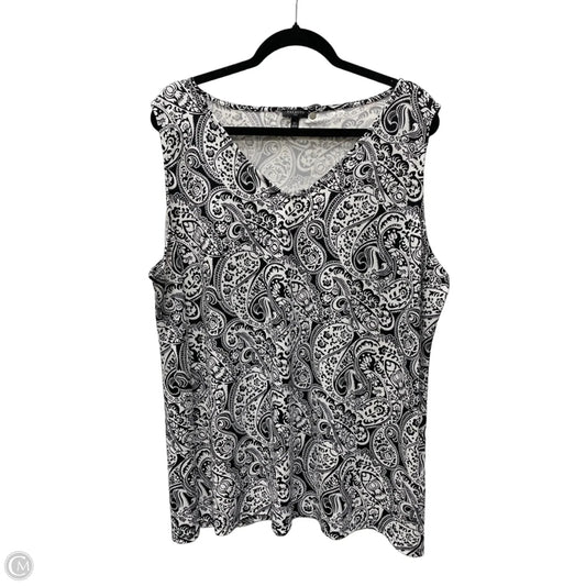 Blouse Sleeveless By Talbots In Floral Print, Size: 3x