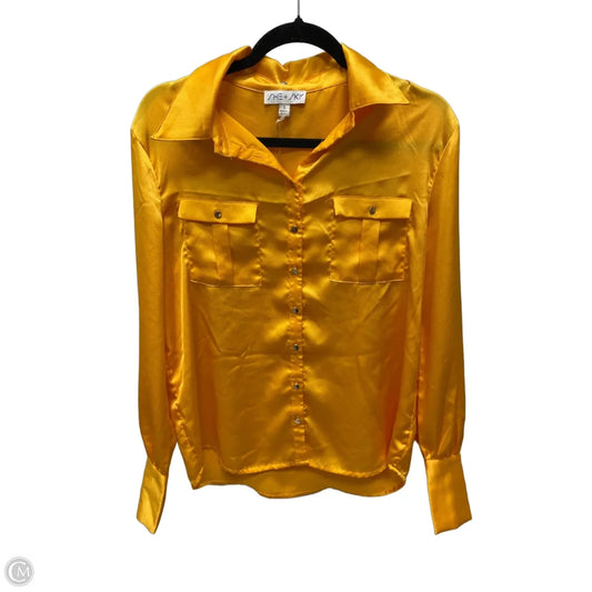 Blouse Long Sleeve By She + Sky In Orange, Size: S