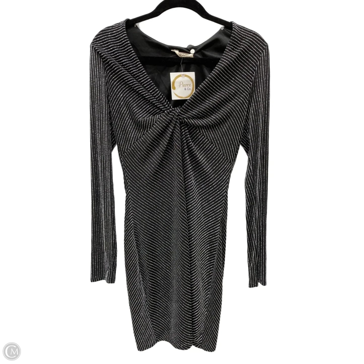 Dress Casual Short By Peace Love World In Black & Silver, Size: S