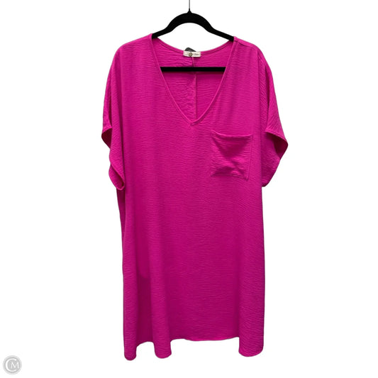 Dress Casual Short By Cotton Bleu In Pink, Size: 1x