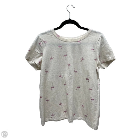Top Short Sleeve By Sonoma In Tan, Size: M