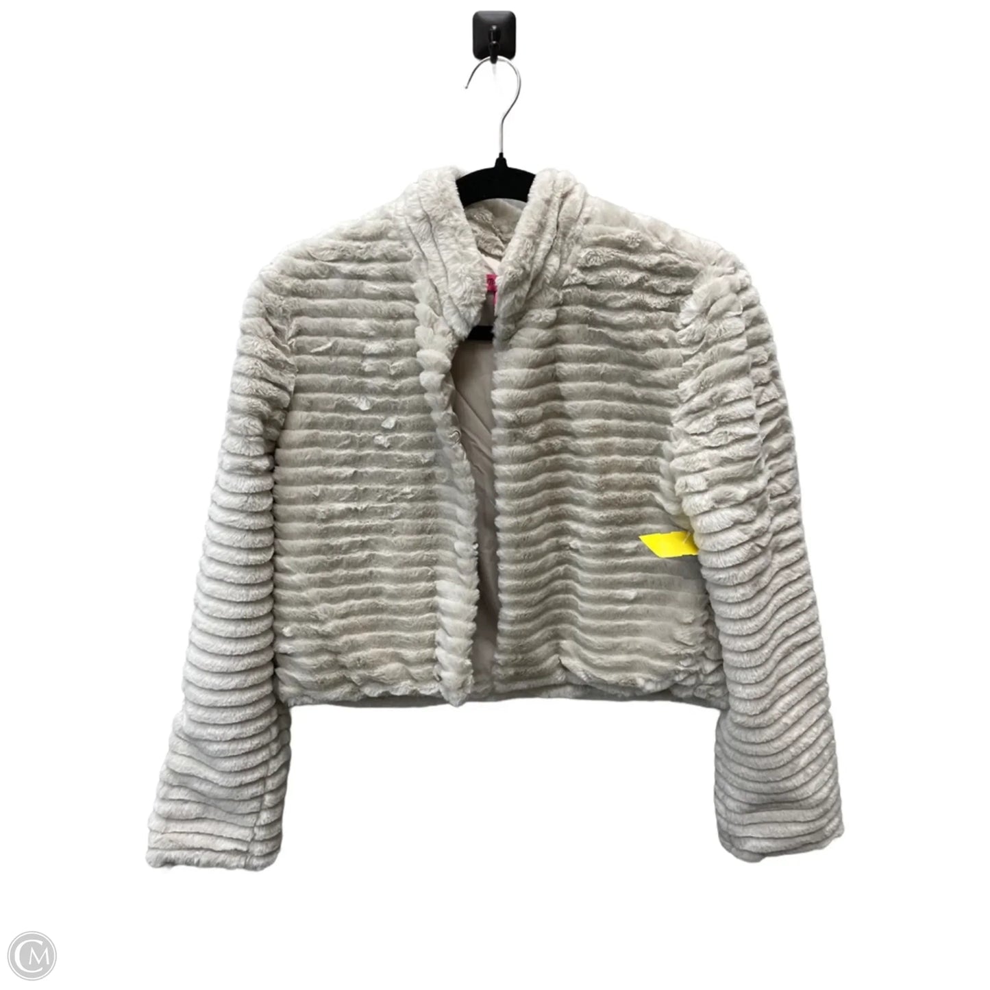 Jacket Faux Fur & Sherpa By Betsey Johnson In Beige, Size: S