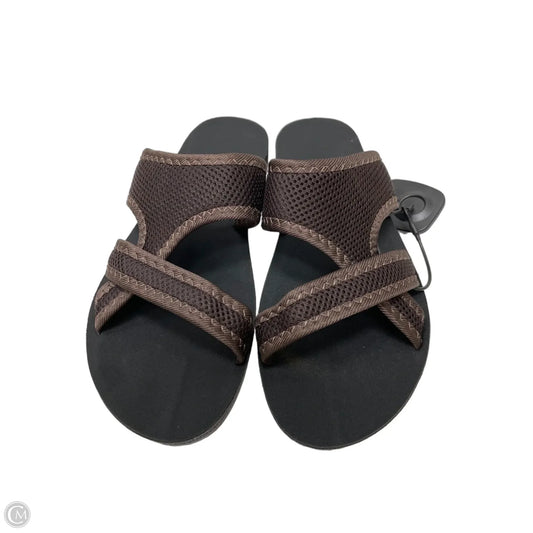 Sandals Flats By Cmf In Black & Brown, Size: 7.5