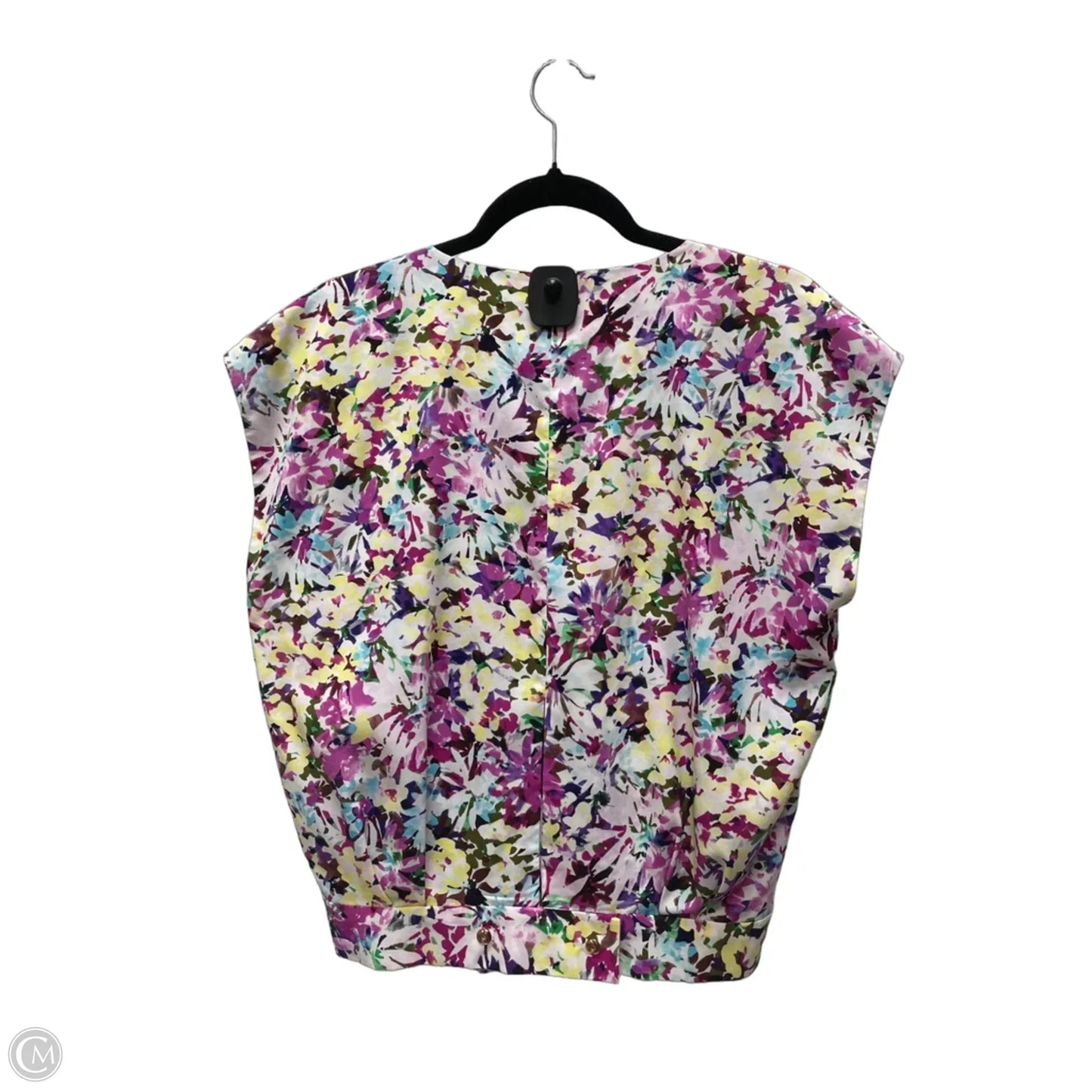 Top Sleeveless By Cabi In Floral Print, Size: M