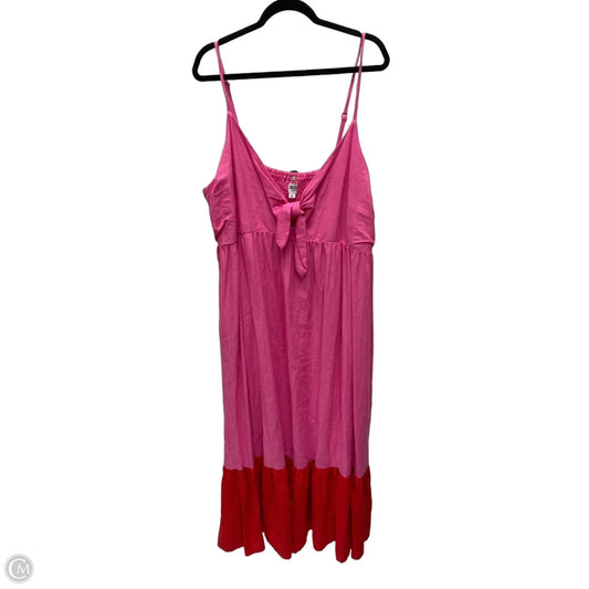 Dress Casual Maxi By Target-designer In Pink & Red, Size: 2x