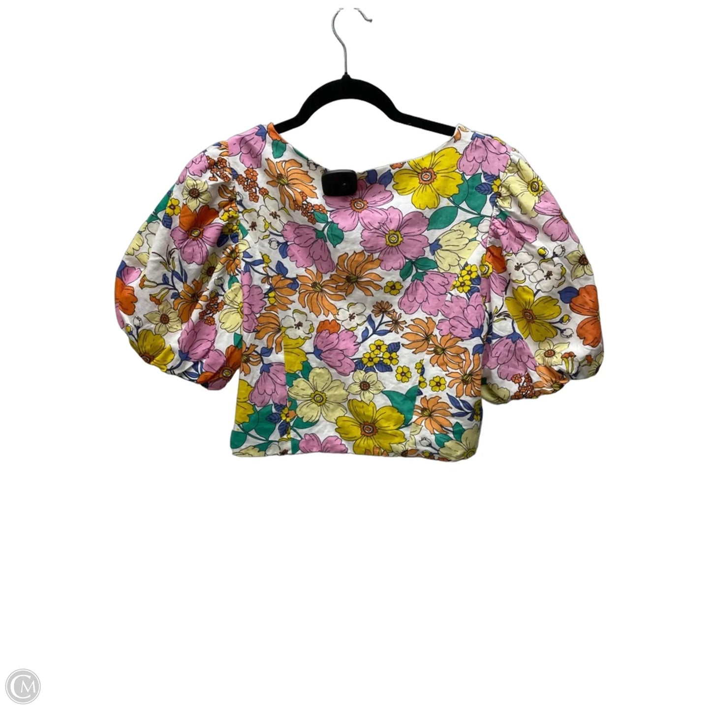 Top Short Sleeve By Clothes Mentor In Floral Print, Size: Xl