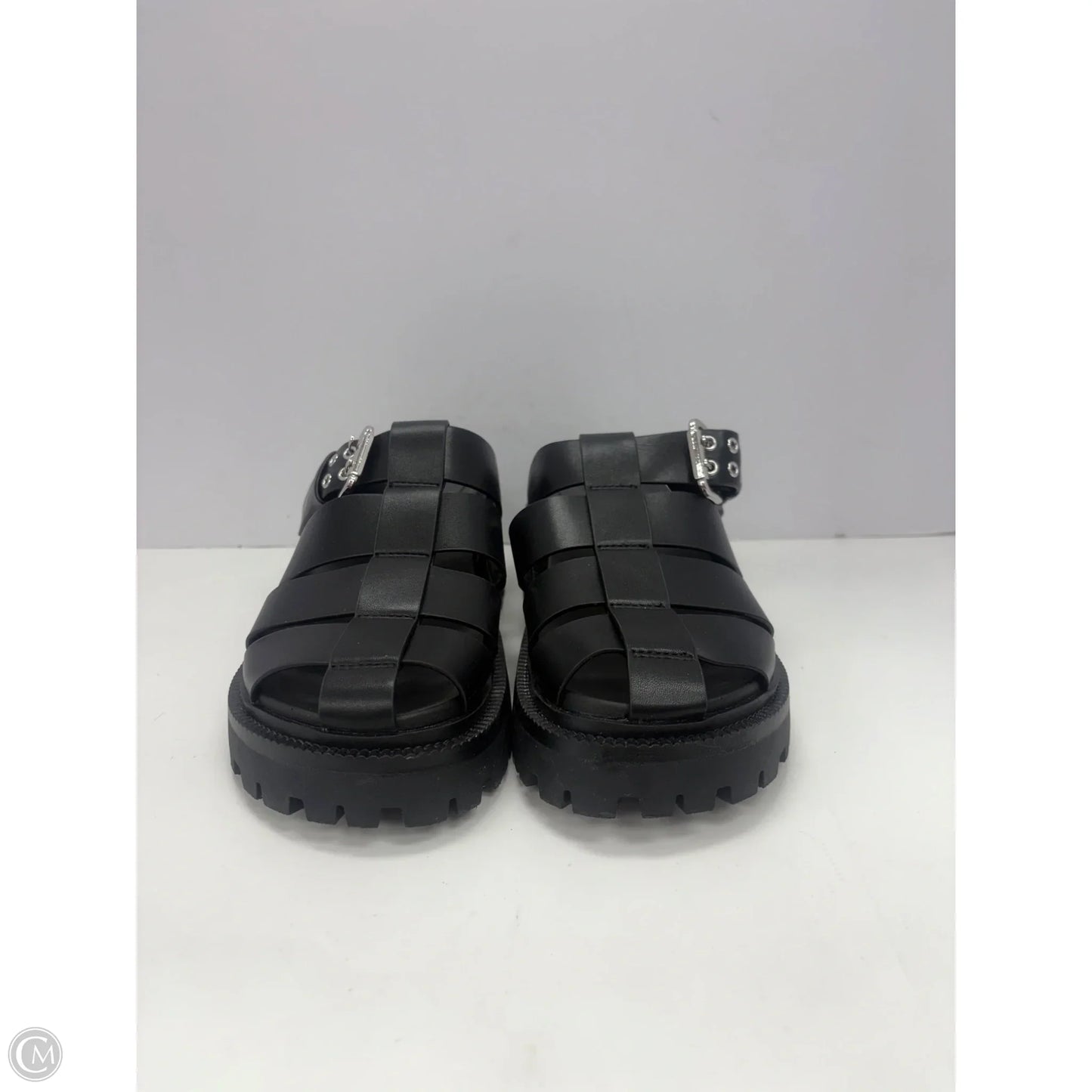 Sandals Heels Block By No Boundaries In Black, Size: 7