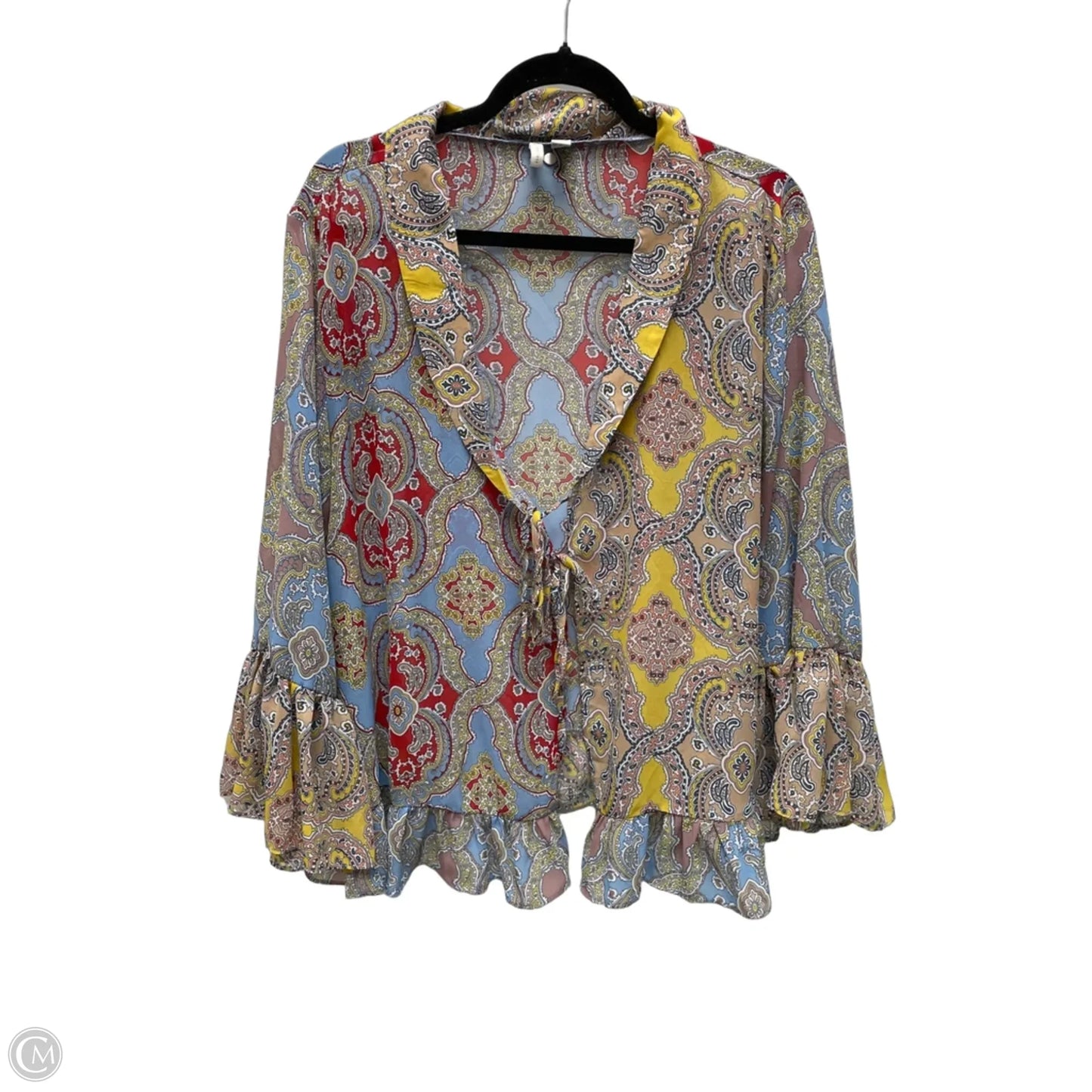 Blouse Long Sleeve By Cato In Floral Print, Size: 4x