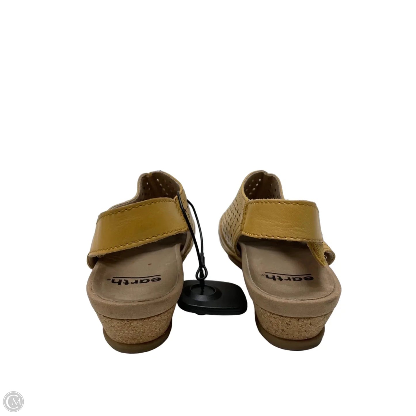 Sandals Heels Wedge By Earth In Yellow, Size: 7.5