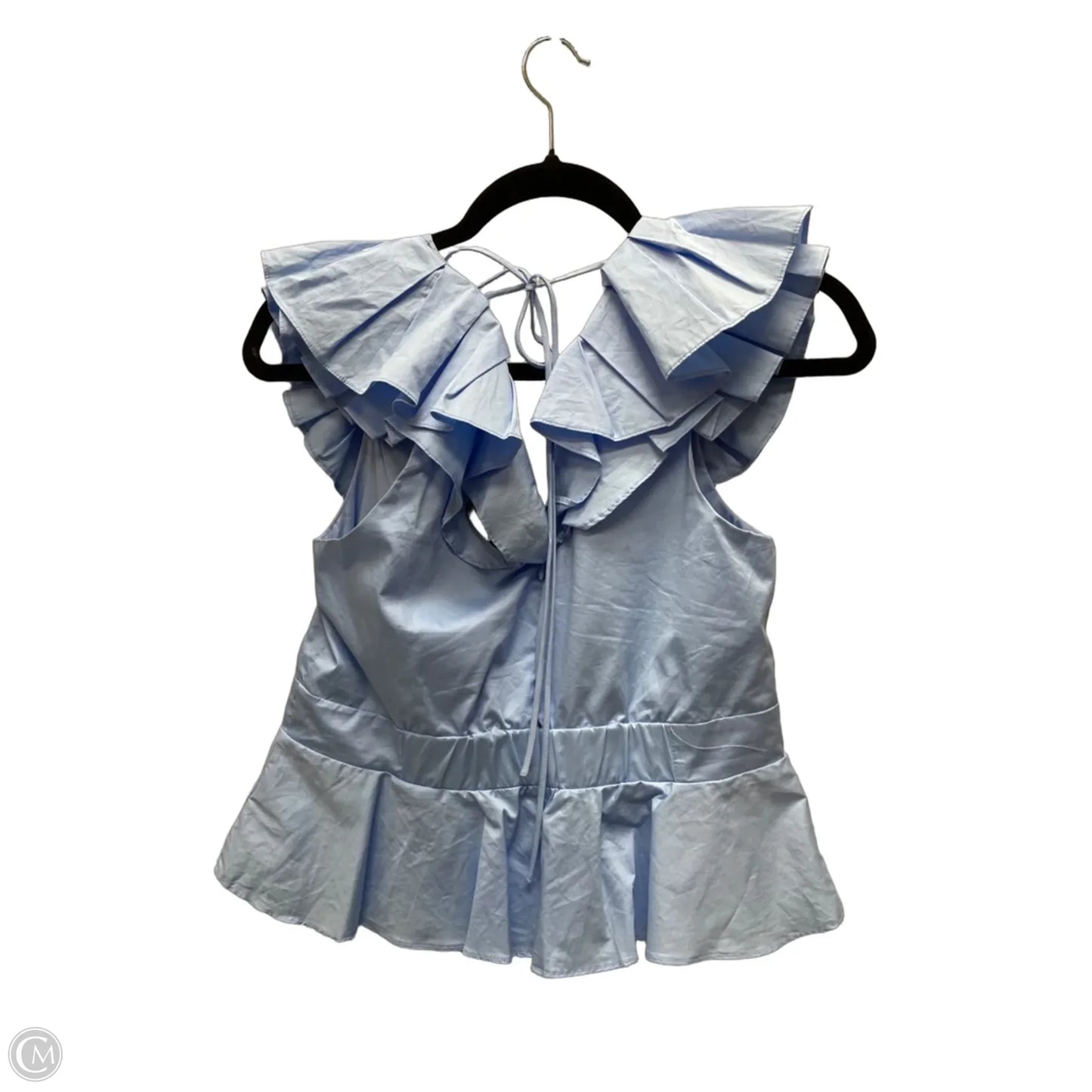 Blouse Short Sleeve By Do + Be In Blue, Size: M
