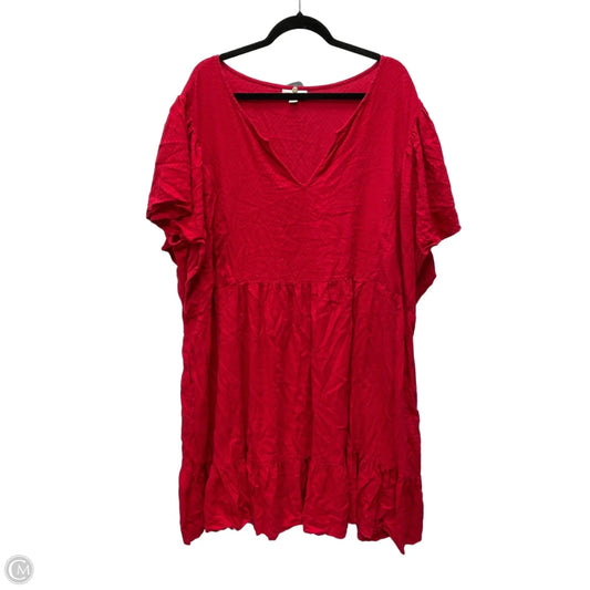 Dress Casual Short By Knox Rose In Red, Size: 4x