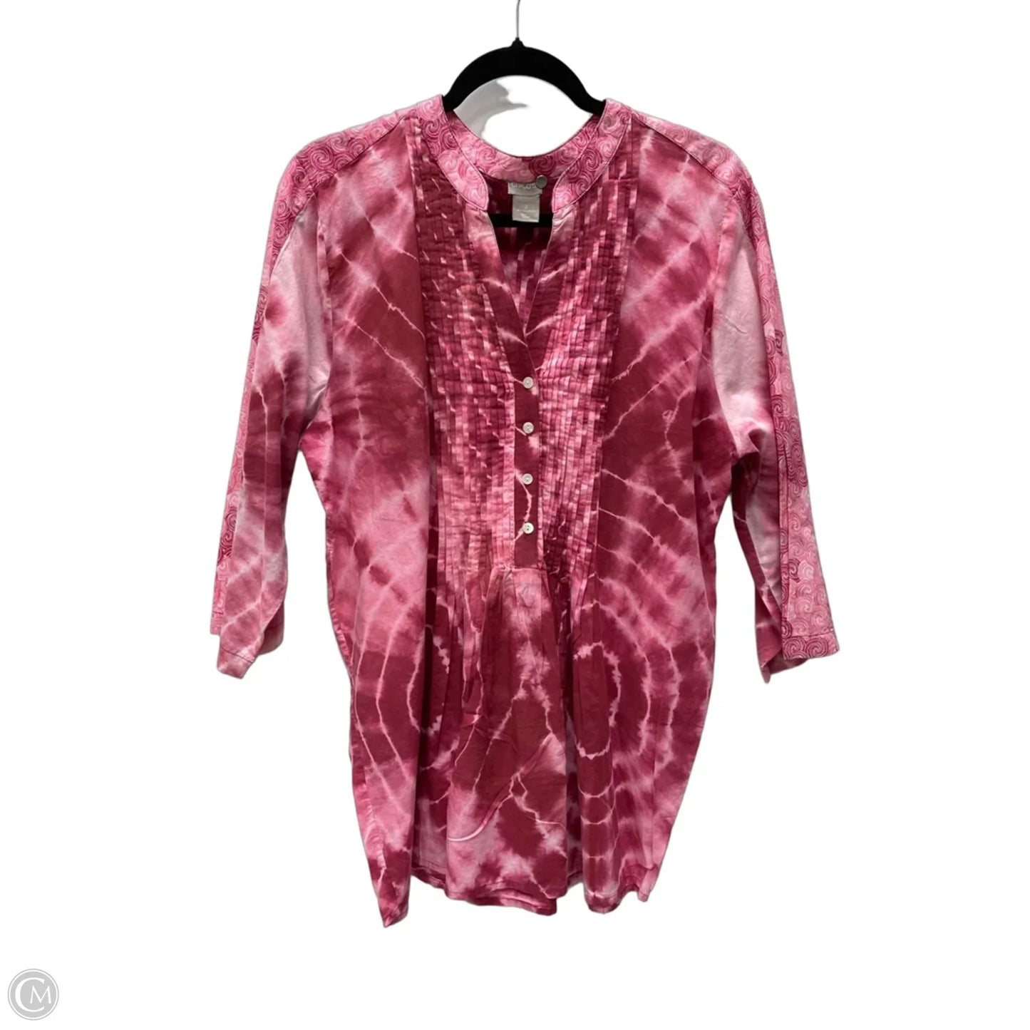 Top Long Sleeve By Chicos In Tie Dye Print, Size: Xl