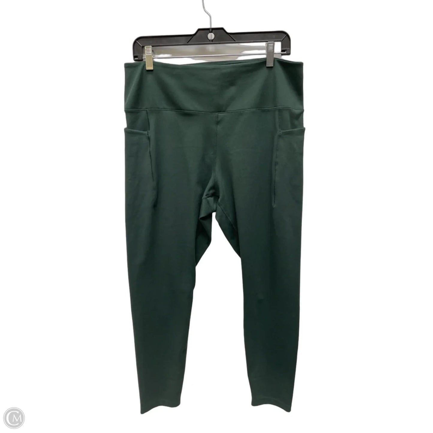 Athletic Leggings By Danskin In Green, Size: Xl