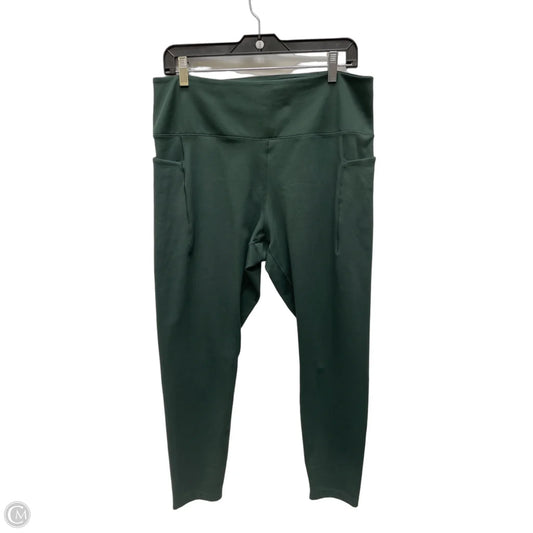 Athletic Leggings By Danskin In Green, Size: Xl