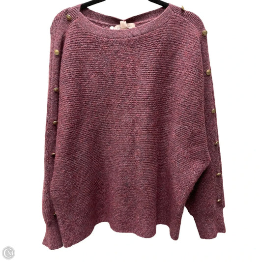 Sweater By Philosophy In Maroon, Size: 2x