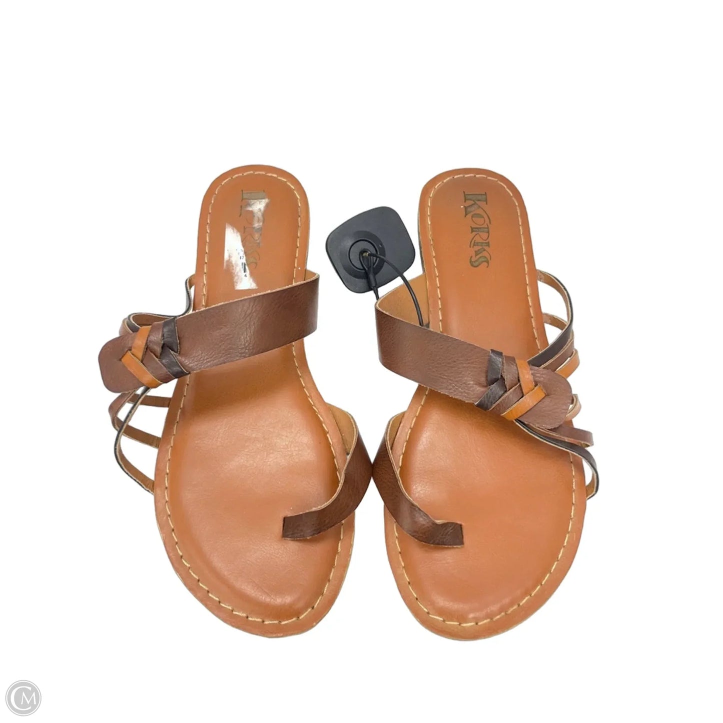 Sandals Flats By Korks In Brown, Size: 8