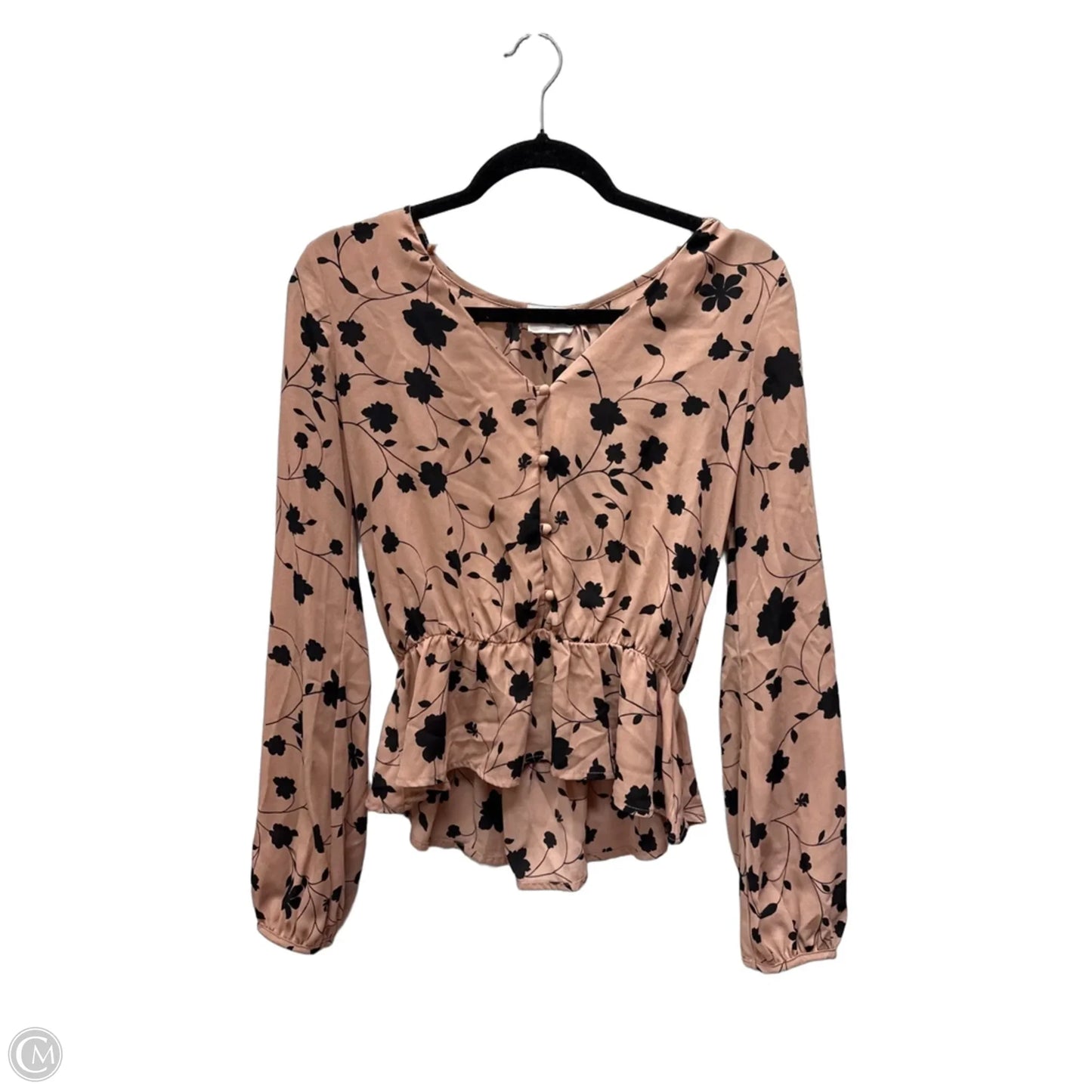Blouse Long Sleeve By Sienna Sky In Floral Print, Size: M