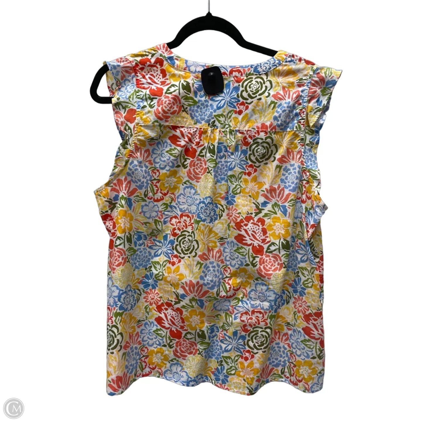 Top Sleeveless By Talbots In Floral Print, Size: Xl