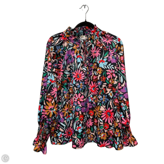 Top Long Sleeve By Clothes Mentor In Floral Print, Size: 2x