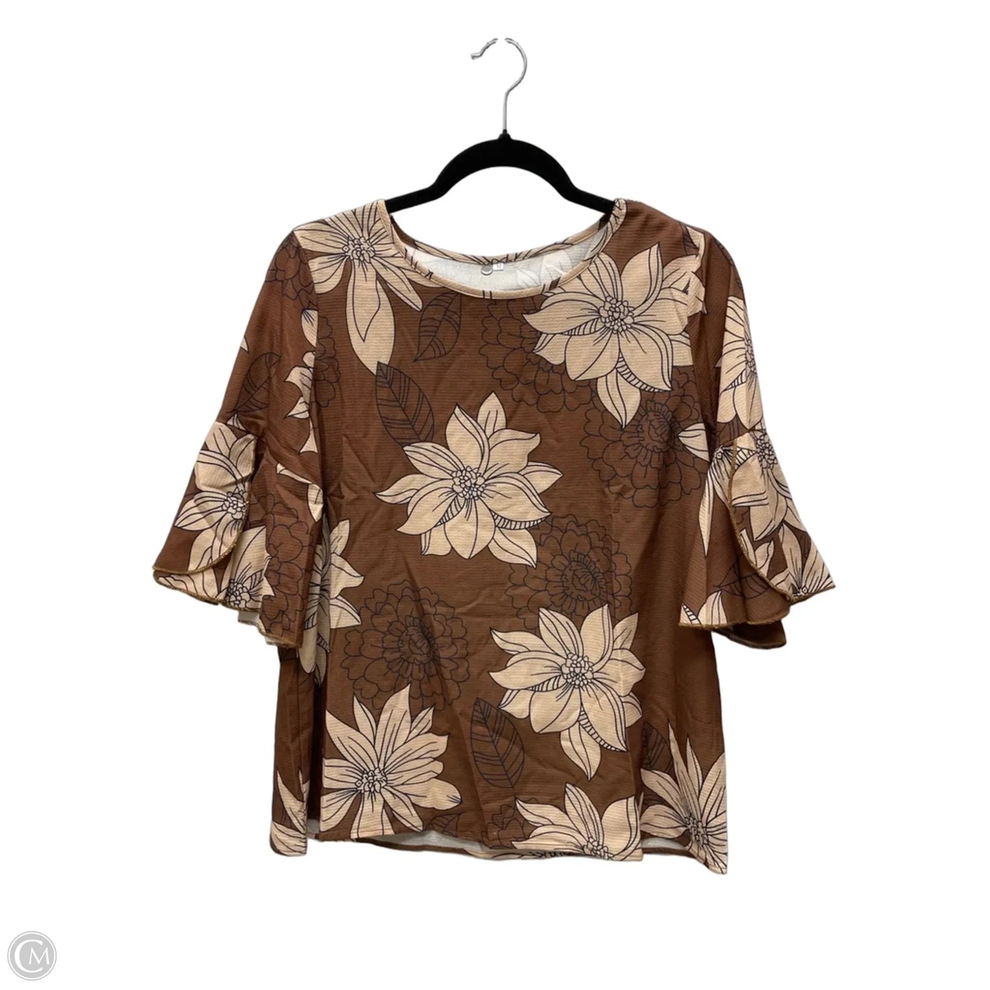 Blouse Short Sleeve By Clothes Mentor In Floral Print, Size: M