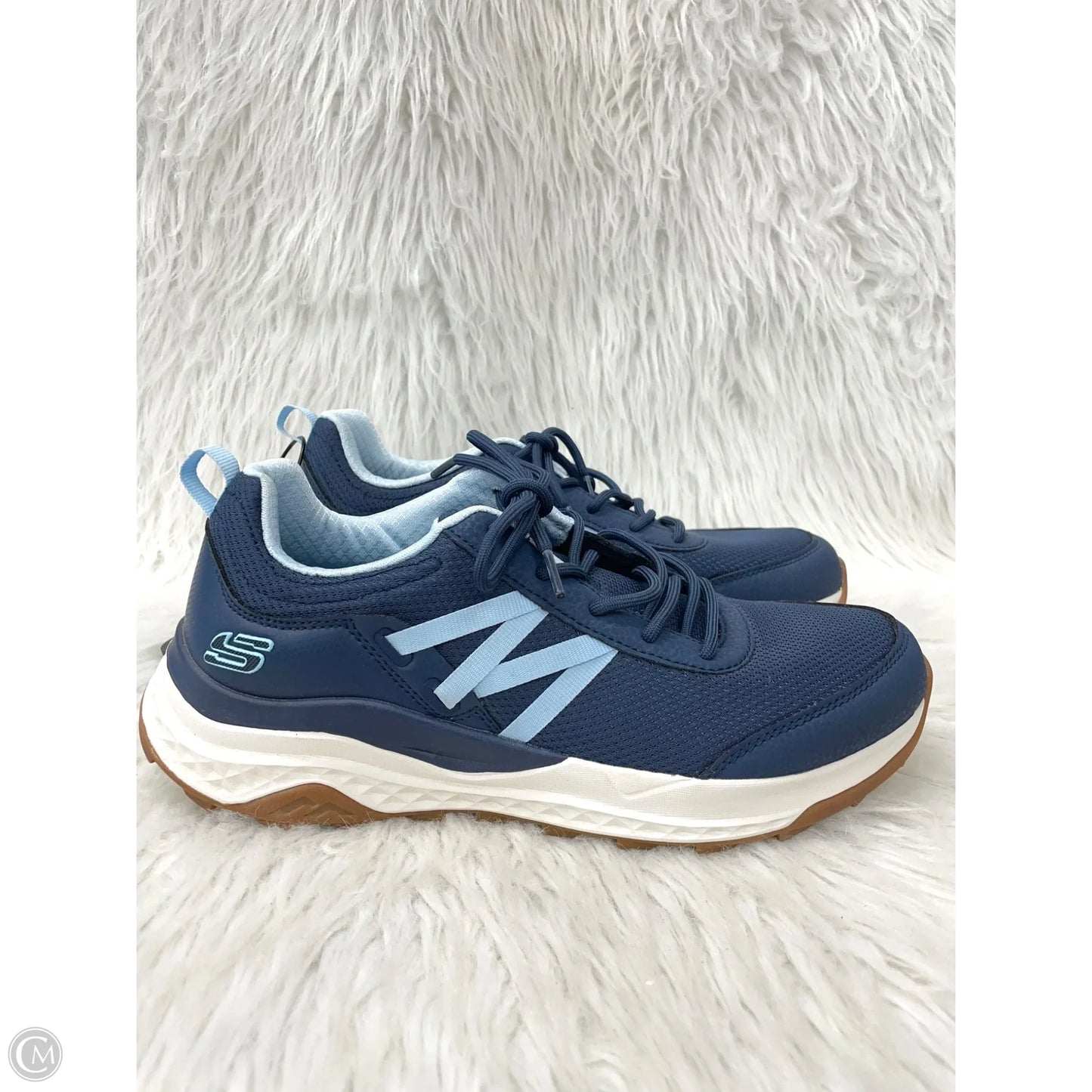 Shoes Athletic By Skechers In Blue & White, Size: 9