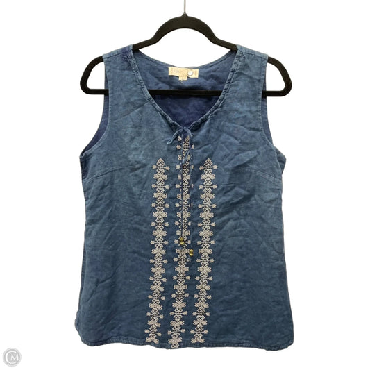 Top Sleeveless By Clothes Mentor In Navy, Size: M
