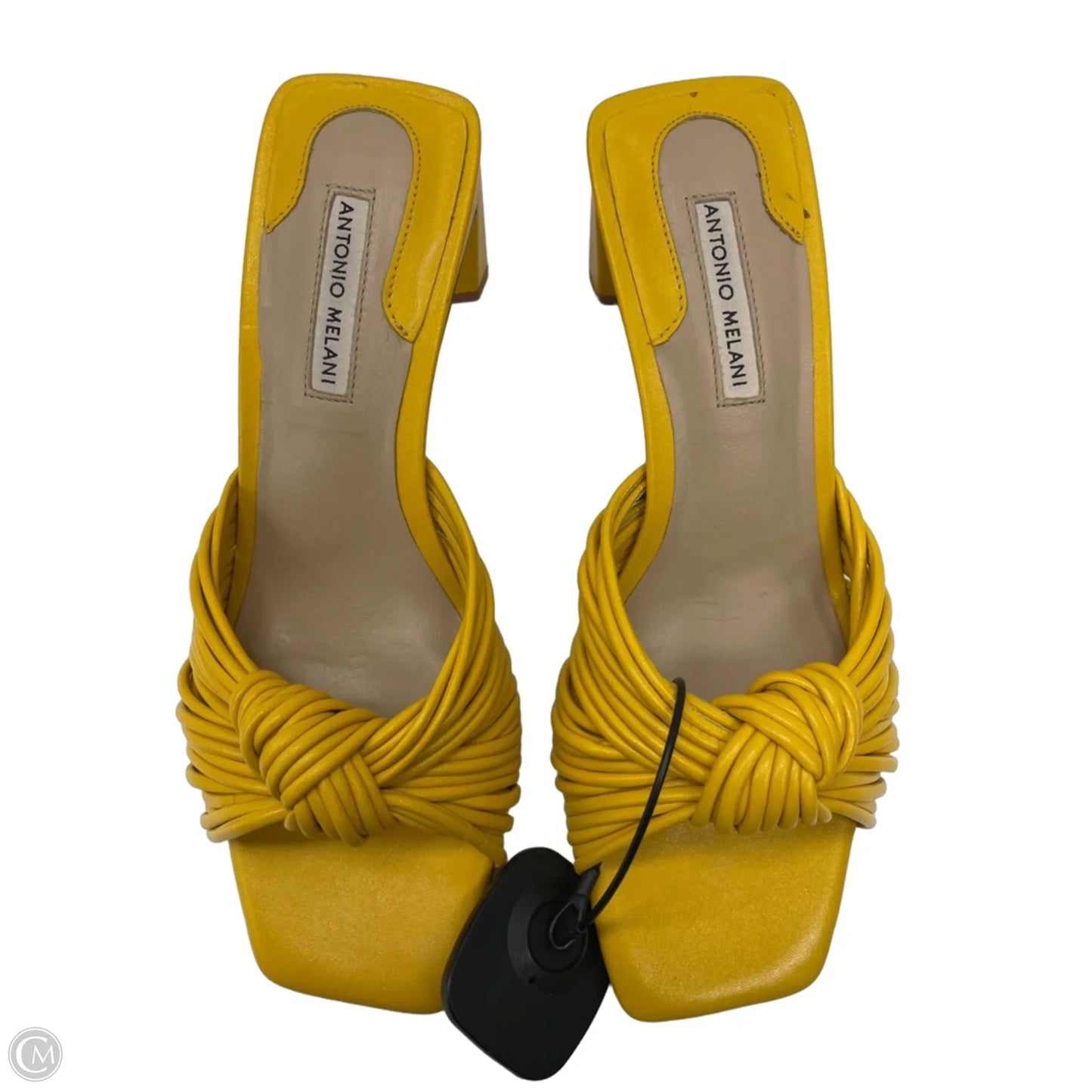 Sandals Heels Block By Antonio Melani In Yellow, Size: 6.5