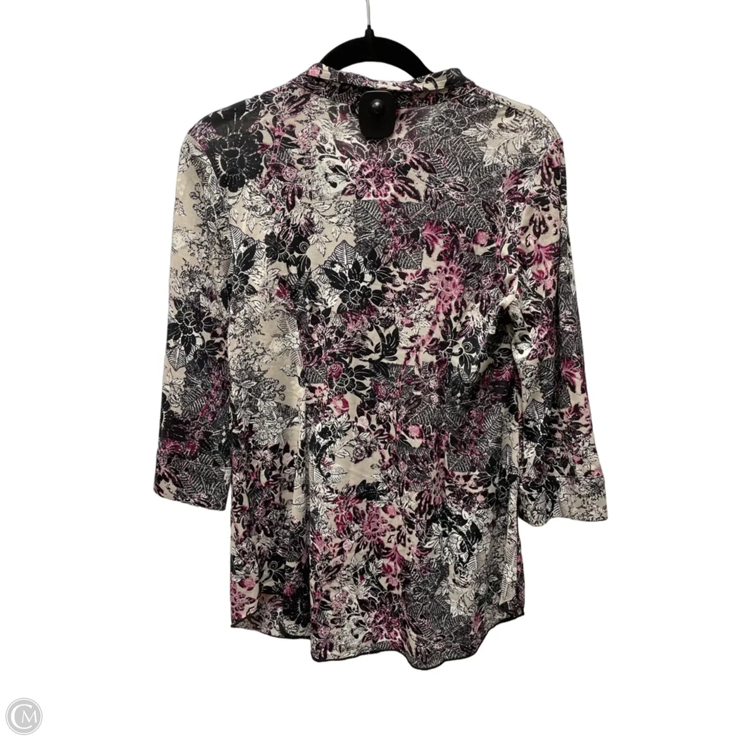 Blouse Long Sleeve By Style And Company In Floral Print, Size: M