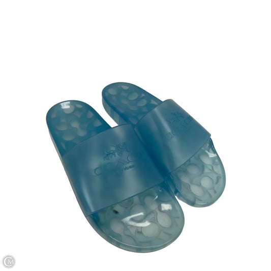 Sandals Designer By Coach In Blue, Size: 8.5