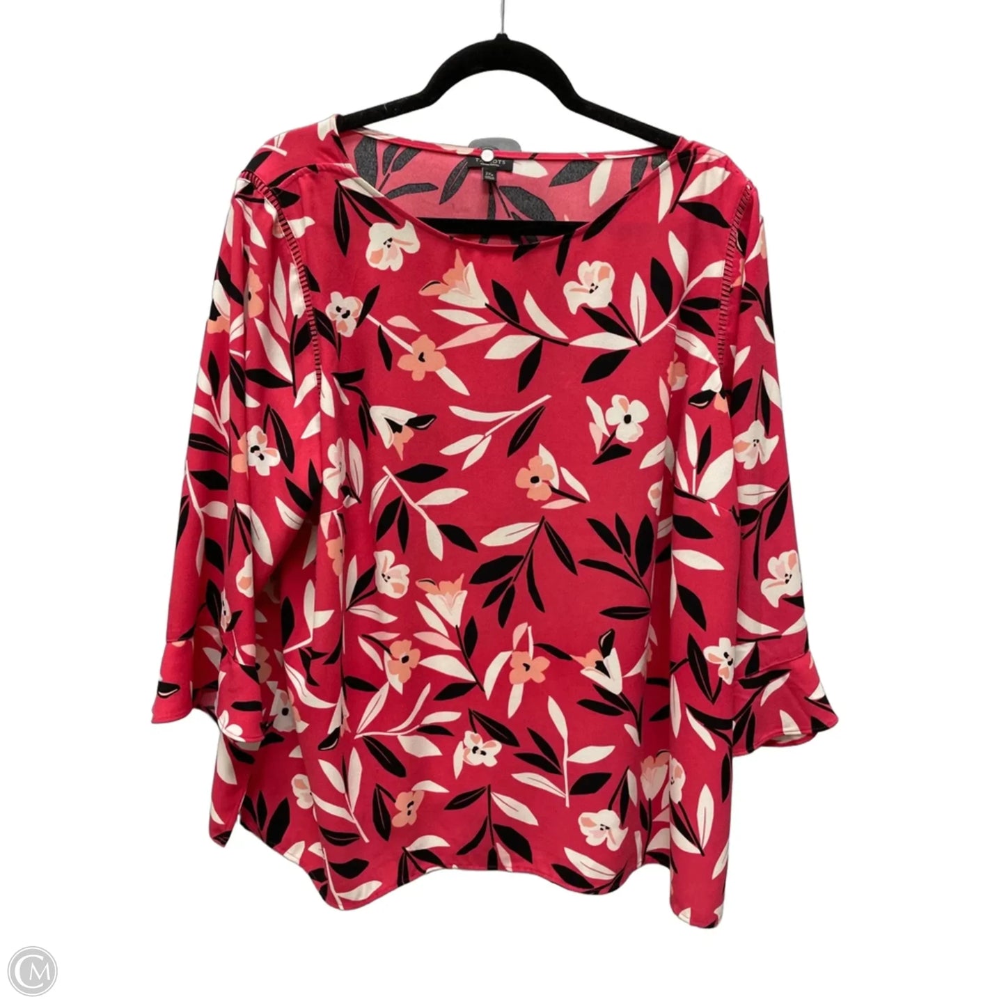 Blouse 3/4 Sleeve By Talbots In Floral Print, Size: 2x