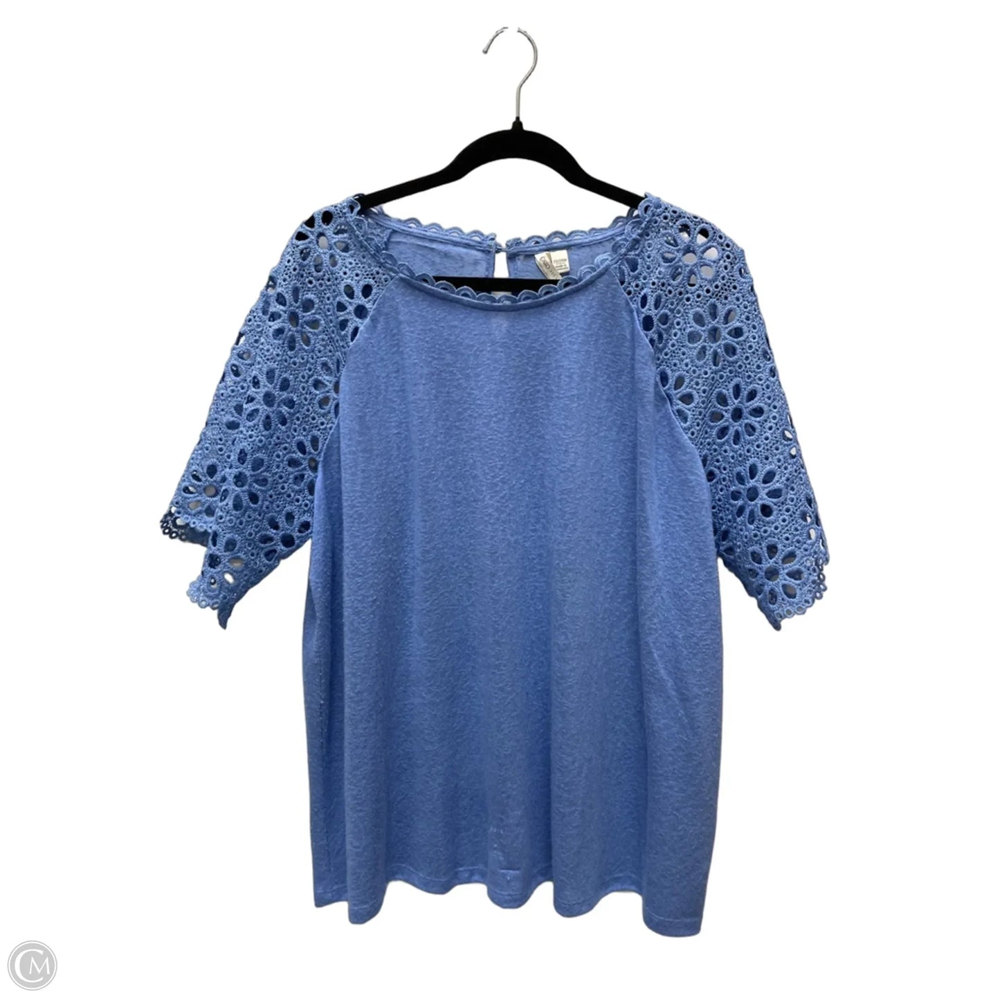 Top Short Sleeve By Cato In Blue, Size: 3x