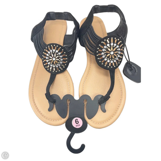 Sandals Flats By Cato In Black, Size: 9