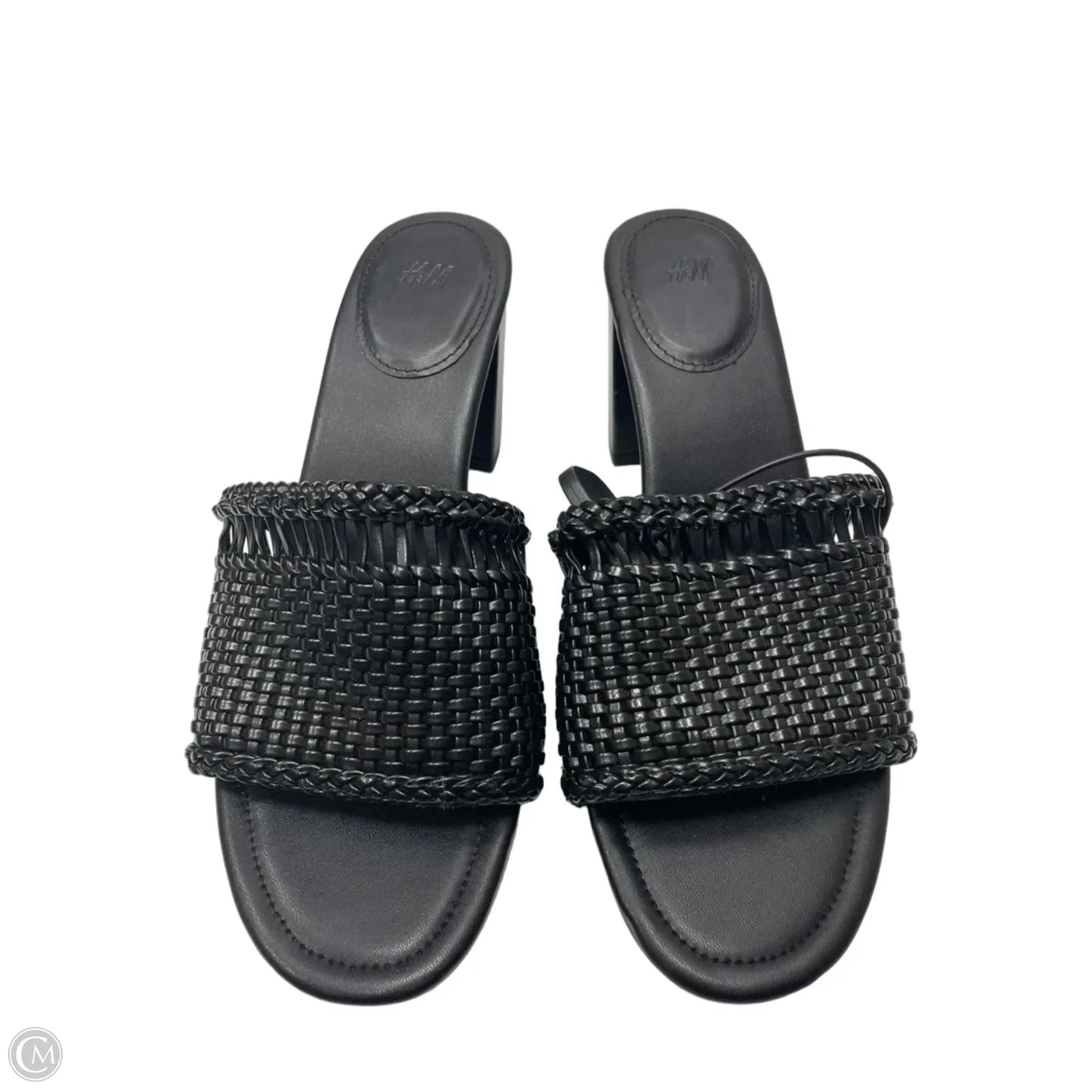 Sandals Heels Block By H&m In Black, Size: 8