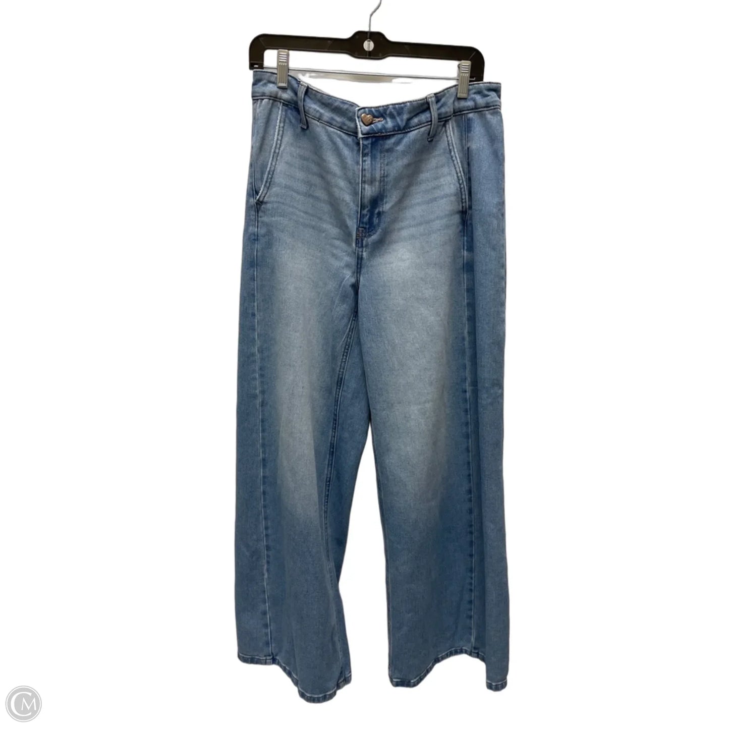 Jeans Wide Leg By Celebrity Pink In Blue Denim, Size: 12
