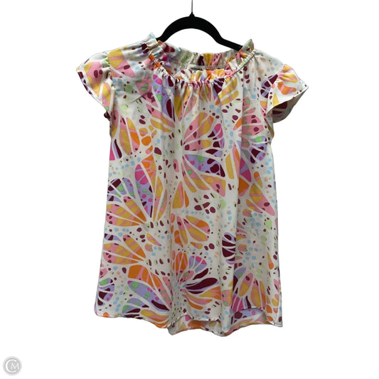 Blouse Short Sleeve By Adora In Multi-colored, Size: M