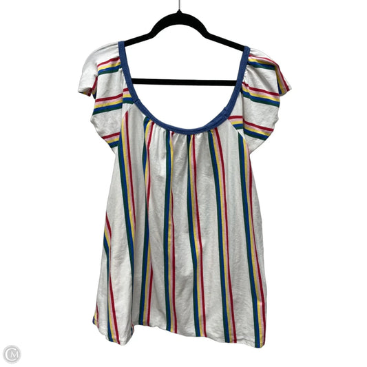 Top Sleeveless By Haptics In Striped Pattern, Size: 1x